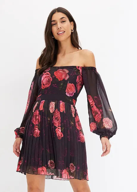 Robe à col Carmen, bonprix