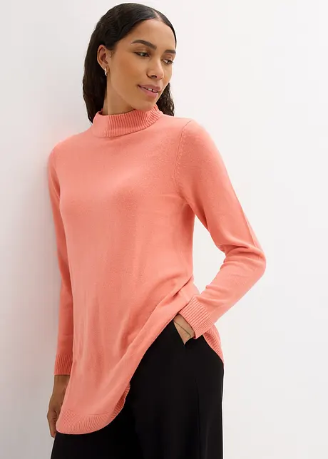 Pull en fine maille à col montant, bonprix