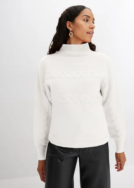 Pull à motif torsadé, bonprix