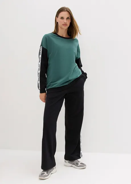 Survêtement avec sweat et pantalon large (ens. 2 pces), bonprix