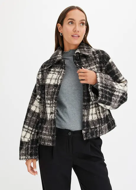 Veste à carreaux, aspect laine, bonprix