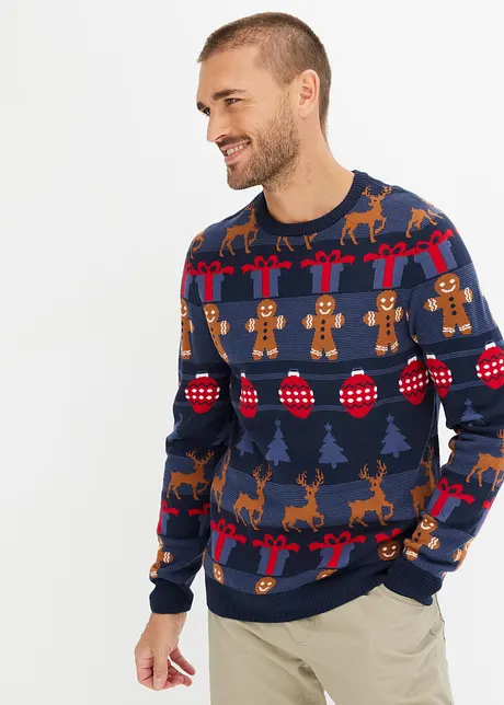 Pull à motif de Noël, bonprix