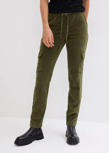 Pantalon taille élastiquée en velours côtelé, bonprix