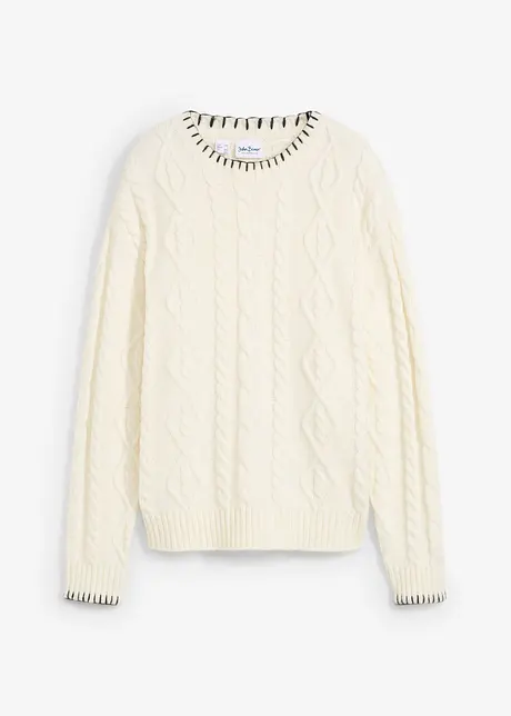 Pull en maille torsadée, bonprix