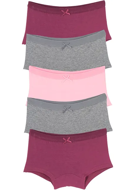 Lot de 5 culottes fille, bonprix