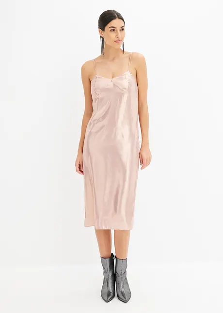 Robe à bretelles fines en satin, bonprix