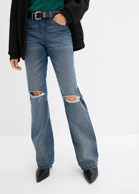 Jean Bootcut à ceinture (ens. 2 pces), bonprix