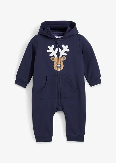 Grenouillère bébé de Noël en molleton de coton, bonprix