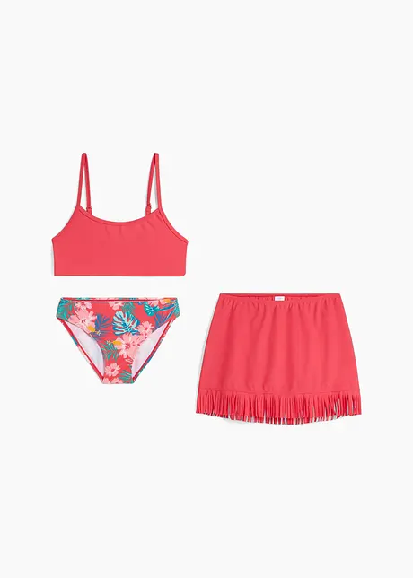 Bikini et jupe fille (ens. 3 pces), bonprix