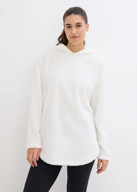 Pull long en polaire douce, oversize, bonprix