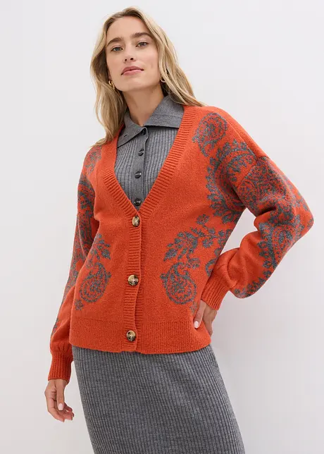 Gilet en maille avec un joli motif, bonprix