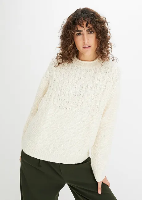 Pull en maille à motif texturé, bonprix