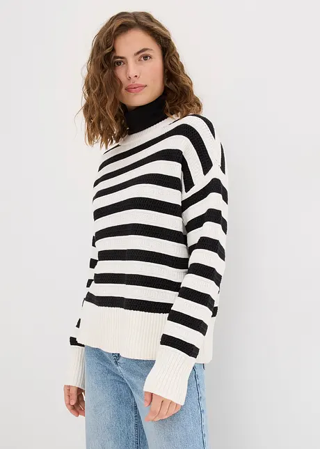 Pull boxy en maille ajourée, bonprix