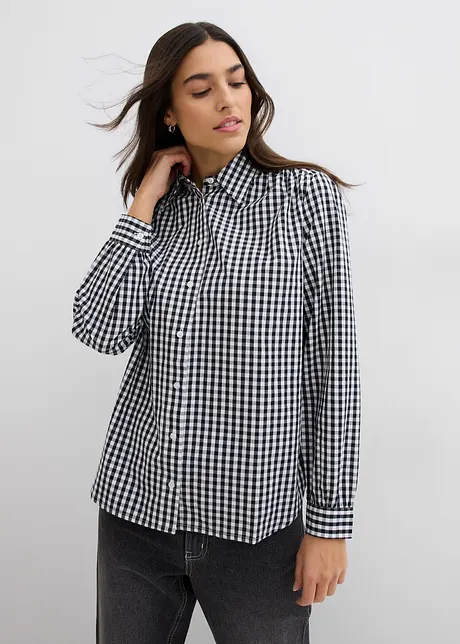 Blouse oversize à carreaux, bonprix