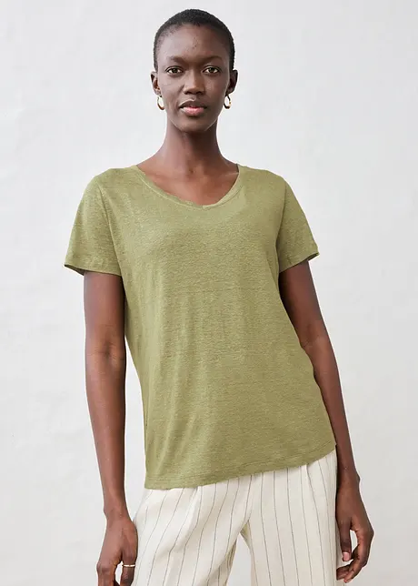 T-shirt en lin, bonprix