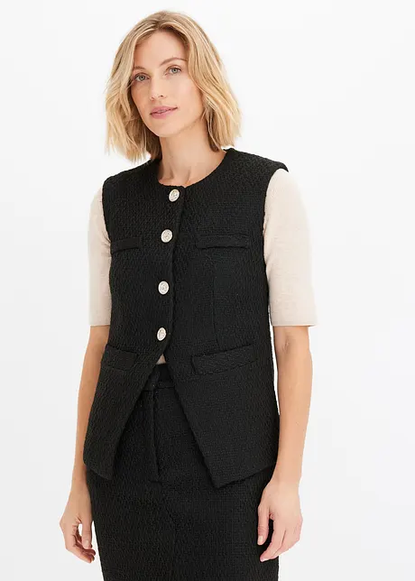 Blazer sans manches en bouclé, bonprix