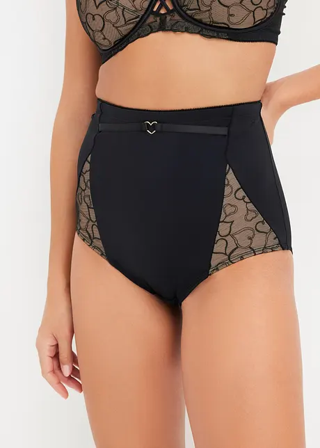 Panty sculptant avec broderie, maintien modéré, bonprix