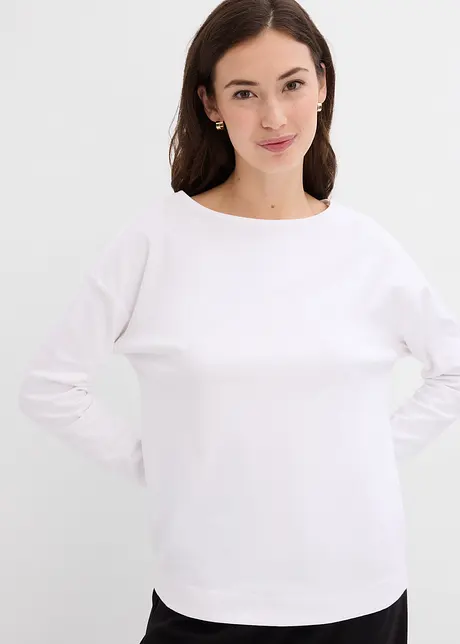 T-shirt confortable en coton lourd - blanc