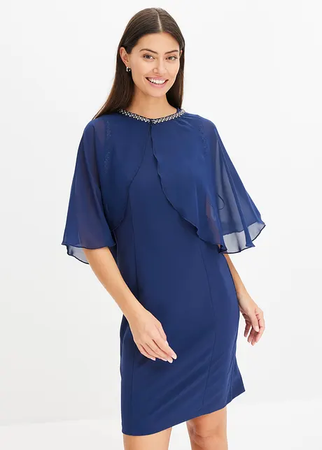 Robe courte et ajustée avec cape amovible, bonprix