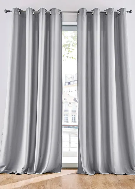 Lot de 2 rideaux en microfibre facile d’entretien, bonprix