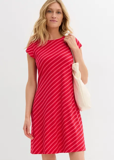 Robe Cintrée Les 3 Suisses - Taille FR40/EU38 - Couleurs Nude, Rouge Et Noir - Polyester - Neuve Avec étiquettes