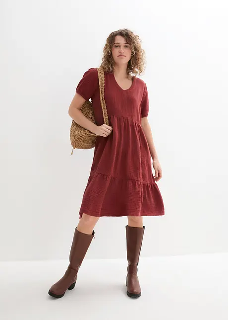 Robe oversize en gaze de coton, bonprix