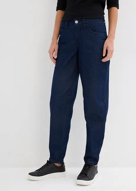Jean barrel taille mi-haute, bonprix