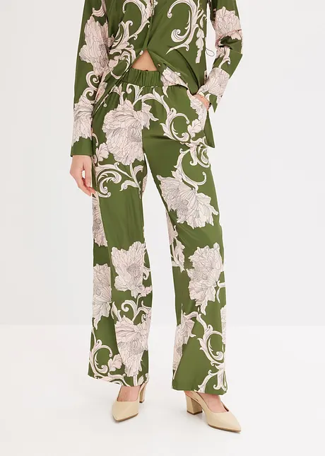 Pantalon Palazzo Femme En Lin - Jambe Large, Taille Haute, Imprimé Ethnique Bohème | Pantalon D’été Plage Vacances - 14