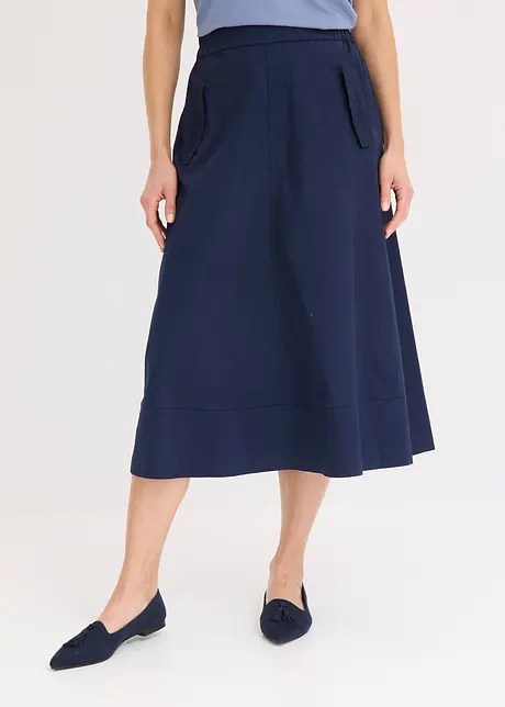 Jupe midi 100% coton, bonprix