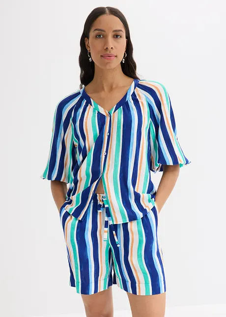 Chemisier Bleu Rayé Manches Ballon Paul & Joe Pretty - Taille 36/38 - Occasion TB