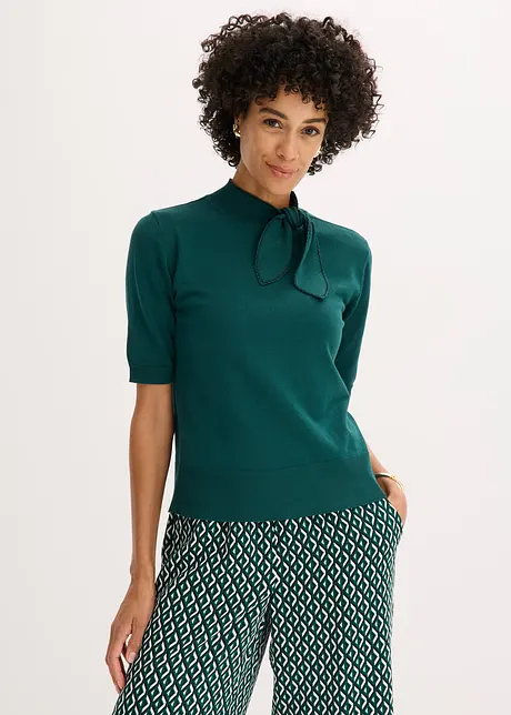 Pull Gris Femme Tricot Chic - Col Lavallière - Taille 40 - Occasion Parfait État