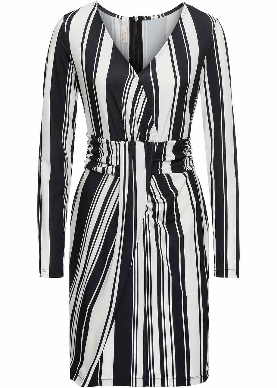 Robe ?� rayures noir/blanc ray?� - Femme - bonprix.fr