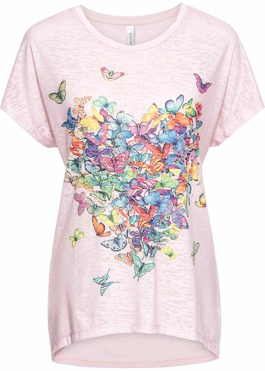 T-shirt Femme Papillon Et Insecte - Col En V, Motif Animalier Pour Amoureux Des Animaux, Coupe Classique