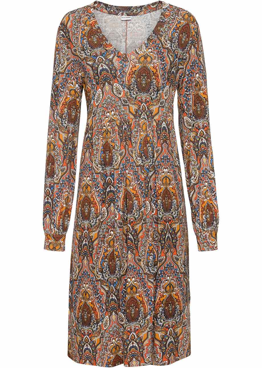 Robe en jersey ?� imprim?� paisley - rouge/multicolore paisley