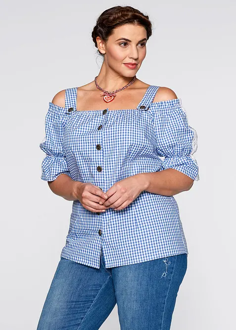 Blouse bavaroise à manches 1/2, bonprix