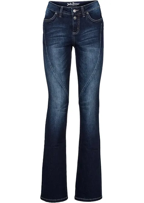 Jean bootcut taille mi-haute, extensible, bonprix