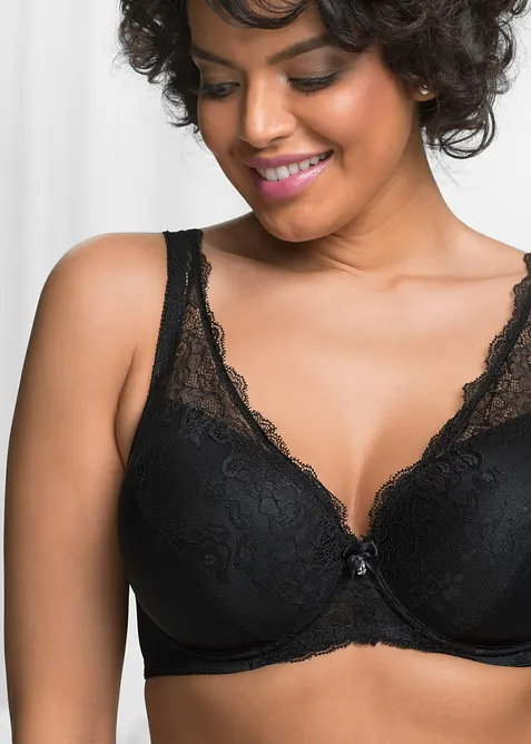 Soutien-gorge à coques et dentelle, bonprix