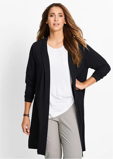 Gilet long et doux en viscose extensible, bonprix