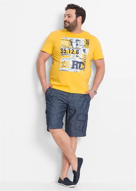 Bermuda cargo loose, 100% coton, bonprix