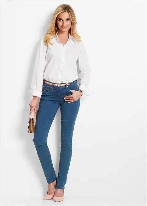 Jean slim taille mi-haute, très extensible, bonprix