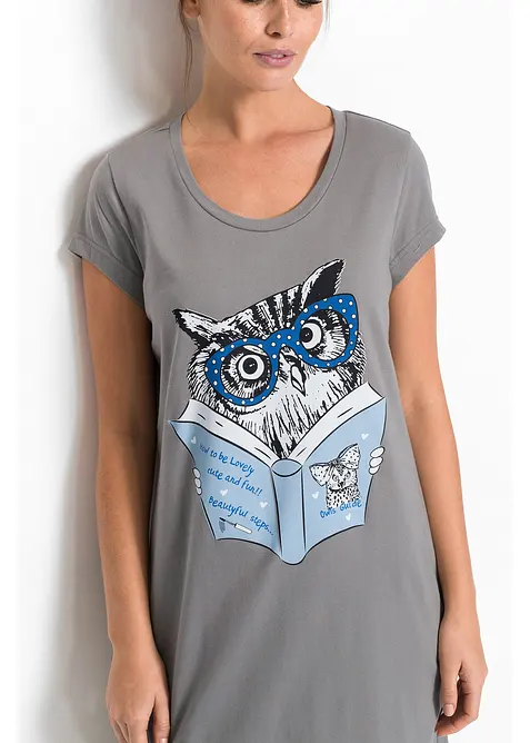 Chemise de nuit courte 100% coton, bonprix