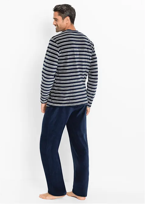 Pyjama en velours doux à manches longues, bonprix