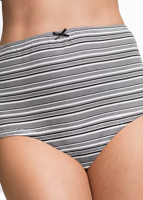 Lot de 6 slips taille haute, bonprix