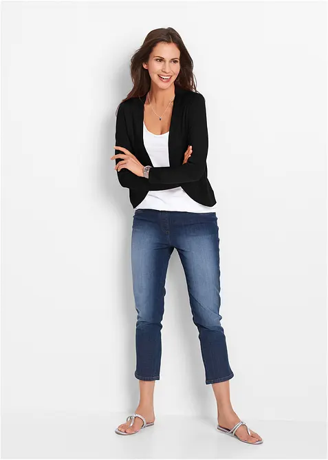 Gilet court en maille de viscose mélangée, bonprix