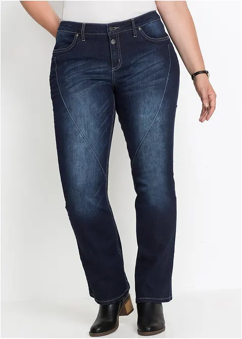 Jean bootcut taille mi-haute, extensible, bonprix