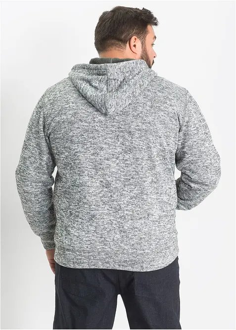 Gilet zippé à capuche avec doublure peluche, bonprix