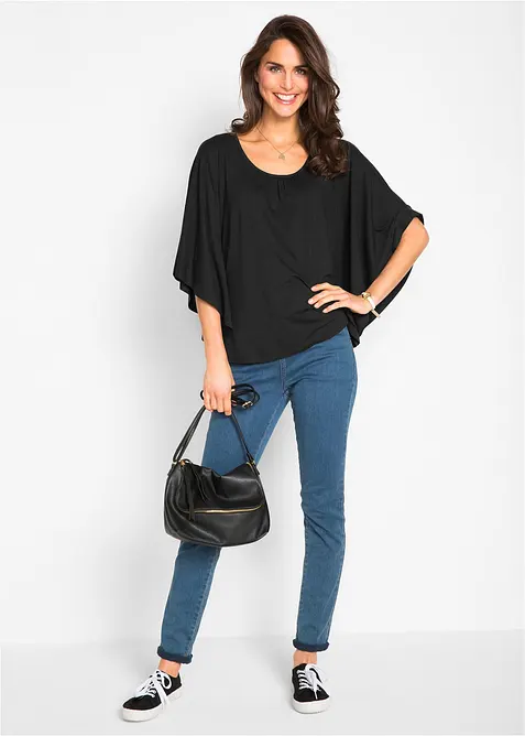 T-shirt en viscose &agrave; manches chauve-souris, bonprix