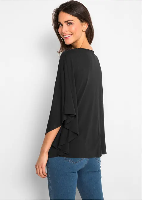 T-shirt en viscose &agrave; manches chauve-souris, bonprix