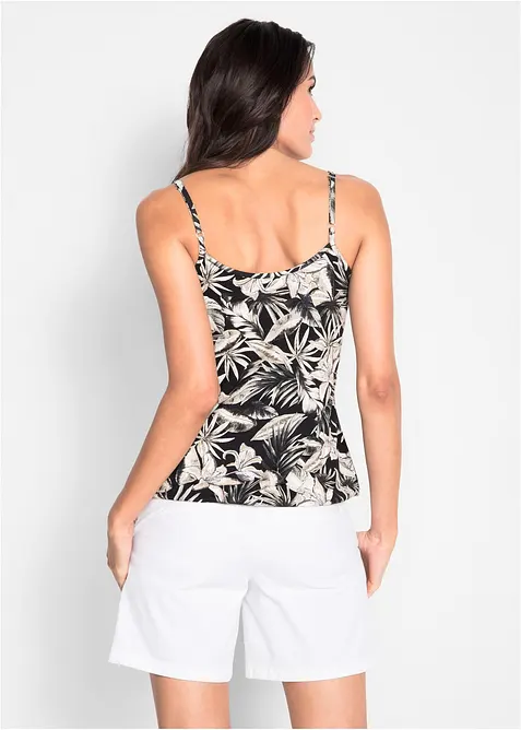 Top à fines bretelles en viscose extensible douce, bonprix