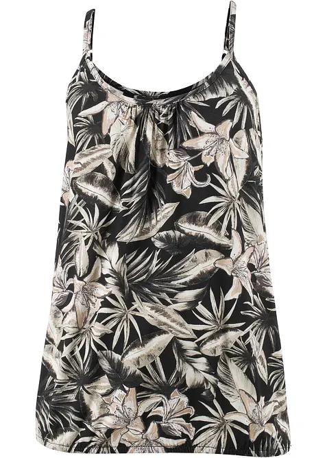 Top à fines bretelles en viscose extensible douce, bonprix